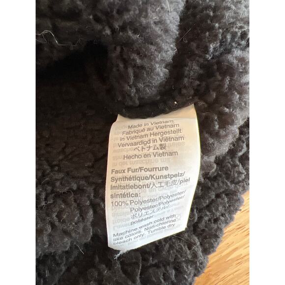 J Crew Snap-Collar Sherpa Sweatshirt in Polartec® Fleece Black Women's S - Picture 8 of 10